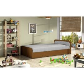 Eltap Parys Single Bed 80x190cm, With Mattress, Grey (PS_06) | Single beds | prof.lv Viss Online