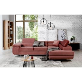 Eltap Anton Monolith Corner Pull-Out Sofa 203x272x85cm, Pink (An_79) | Corner couches | prof.lv Viss Online