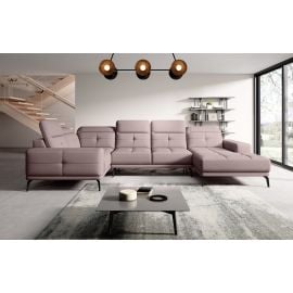 Eltap Neviro Gojo Corner Sofa 201x350x77cm, Pink (CO-NEV-LT-101GO) | Corner couches | prof.lv Viss Online