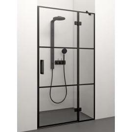 Dušas Durvis Stikla Serviss Adele 90cm 90ADE+B_D2 Caurspīdīgas Melna | Dušas durvis / dušas sienas | prof.lv Viss Online