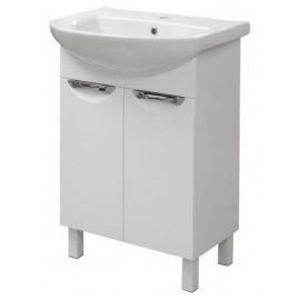 Sanservis Laura 55 Bathroom Sink with Cabinet, White (48781) | Bathroom furniture | prof.lv Viss Online