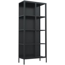 Шкаф Home4You Newcastle, 40x80x160 см, черный (AC21540) | Шкафы, комоды, полки | prof.lv Viss Online