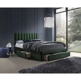 Кровать Halmar Grace с подъемным механизмом, 160x200 см, без матраса, зеленая | Двуспальные кровати | prof.lv Viss Online