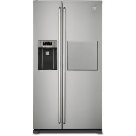 Electrolux EAL6142BOX Side-by-Side Refrigerator Silver (9610) | Divdurvju, Side by Side ledusskapji | prof.lv Viss Online