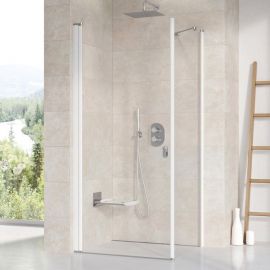Ravak Chrome 80cm CPS-80 Shower Wall Transparent White (9QV40100Z1) | Shower doors and walls | prof.lv Viss Online