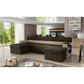 Eltap Markos Dora/ Dora Corner Pull-Out Sofa 57x314x86cm, Brown (M02) | Corner couches | prof.lv Viss Online