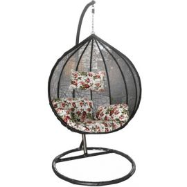 Besk Bubble Swing Chair with Stand, 110x85x200cm, Black/Beige/Red (114360) | Hanging swing chairs | prof.lv Viss Online