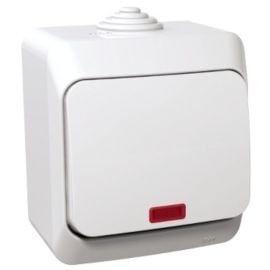Schneider Electric Ceder Plus Влагозащищенный выключатель с индикаторной лампой, IP44, белый (WDE000561)