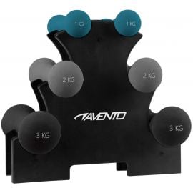 Hanteles Komplekts Avento 42DH 12kg Blue/Gray/Black (508SC42DHBLK) | Avento | prof.lv Viss Online