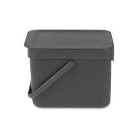 Brabantia Waste Bin Soft&Go with Lid, 6l, Grey (22311888) | Trash cans | prof.lv Viss Online