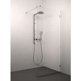 Glass Service Sara 100cm 100SAR Shower Wall Transparent Chrome | Stikla Serviss | prof.lv Viss Online