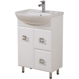 Aqua Rodos Mobis 55 Ванная комната с раковиной и шкафом Белый (195751) | Мебель для ванной | prof.lv Viss Online