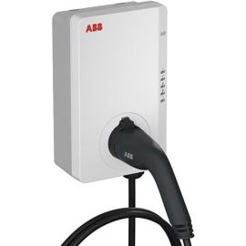 ABB Terra AC Electric Vehicle Charging Station, Type 2 Cable, 11kW, 5m, White (6AGC082156) | Abb | prof.lv Viss Online