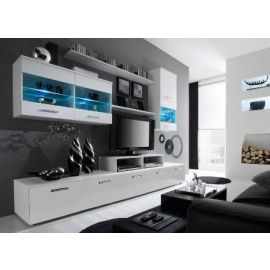 Halmar Logo II Section, 42x250x190cm, White (CAMA-LOGO-II-ICE-BI/WHITE GLOSS) | Living room furniture sets | prof.lv Viss Online