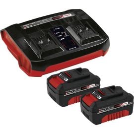 Einhell PXC Starter Kit Charger + Batteries 2x4Ah 18V (608888) | Batteries and chargers | prof.lv Viss Online
