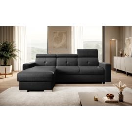 Eltap Fresia Flowers Corner Pull-Out Sofa 176x247x104cm, Black (CO-FR-LT-10FL) | Sofas | prof.lv Viss Online