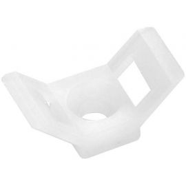 SapiSelco Plastic Cable Tie Bases 30x15mm, 9mm, White, 100pcs. (SUP.2.401) | Ties and fastenings | prof.lv Viss Online