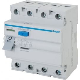 Комбинированный автоматический выключатель утечки тока Hager CD440J, 4-полюсный, 40A/30мА, переменный ток | Hager | prof.lv Viss Online