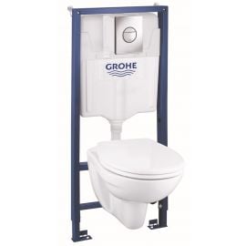 Grohe BauCeramic set - Built-in Toilet Bowl with System h=1130mm, Soft Close Seat, fittings, (39499000) | Built-in wc frames and buttons | prof.lv Viss Online