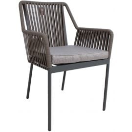 Home4You Andros Armchair, 56x57x85cm, Grey, Brown (21180) | Garden chairs | prof.lv Viss Online
