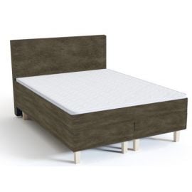 Двуспальная кровать Home4You Harmony 160x200 см, с матрасом, коричневая | Двуспальные кровати | prof.lv Viss Online