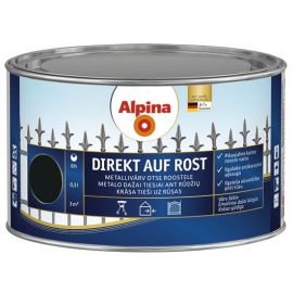 Alpina Direkt на ржавчину Краска для поверхностей из ржавого железа и стали, шоколадно-коричневый глянцевый 0,3 л (RAL 8017) | Alpina | prof.lv Viss Online