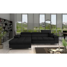 Stūra Dīvāns Izvelkams Eltap Ricardo Kronos 205x281x88cm, Melns (CO-RIC-LT-07KRO) | Izvelkamie dīvāni | prof.lv Viss Online