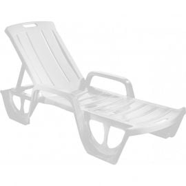 Sun Lounger Florida 190x67x30cm, White (29180024450) | Chairs | prof.lv Viss Online