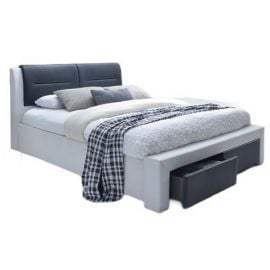 Halmar Cassandra S Double Bed 140x200cm, Without Mattress, White/Black | Halmar | prof.lv Viss Online