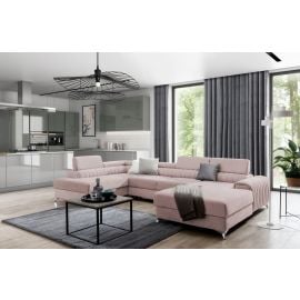 Eltap Lacante Gojo Corner Pull-Out Sofa 202x354x92cm, Pink (CO-LAC-LT-101GO) | Sofas | prof.lv Viss Online