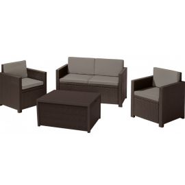Keter Monaco Garden Furniture Set Brown | Outdoor furniture sets | prof.lv Viss Online