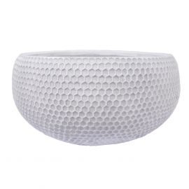 Home4You Flower Pot Cubo-1 D48xH23cm, White (88025) | Flower pots | prof.lv Viss Online