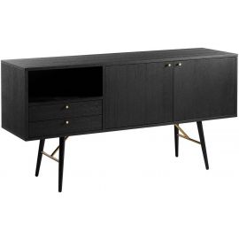 Home4You Luxembourg Chest of Drawers 150x40x80cm Black (45042) | Commodes | prof.lv Viss Online