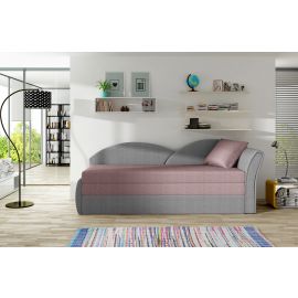 Eltap Aga Retractable Corner Sofa 80x218x77cm Right Corner Pink/Grey (Ag13) | Sofas | prof.lv Viss Online