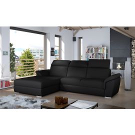 Stūra Dīvāns Izvelkams Eltap Trevisco Soft 216x272x100cm, Melns (Tre_52) | Izvelkamie dīvāni | prof.lv Viss Online
