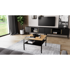 Стол для кофе Eltap Lanzzi 60x60x60 см, коричневый/черный (SF-LAN-A-STO60) | Деревянные столы | prof.lv Viss Online