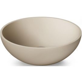 Круглая раковина для ванной комнаты Paa 41 см, матовый кофейный латте (IROSON/04) NEW | Каменные раковины | prof.lv Viss Online
