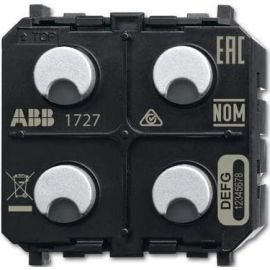 Беспроводной датчик/стенной выключатель для жалюзи/штор Abb SBA-F-2.1.PB.1-W 2/1-v черный (2CKA006200A0114) | Умное освещение и электроприборы | prof.lv Viss Online