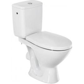 Cersanit 389 010 Туалет с горизонтальным выпуском (90°), с крышкой, белый K100-333 (85632) | Унитазы-компакт | prof.lv Viss Online