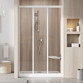 Ravak Supernova 130cm H=198cm ASDP3 Shower Door Transparent White (00VJ01R2Z1) | Ravak | prof.lv Viss Online