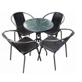 Dārza Mēbeļu Komplekts Besk, Galds + 4 krēsli, Brūns (139030) | Outdoor furniture sets | prof.lv Viss Online