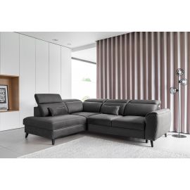 Eltap Noble Savoi Corner Pull-Out Sofa 201x255x100cm, Grey (CO-NOB-LT-06SAV) | Corner couches | prof.lv Viss Online