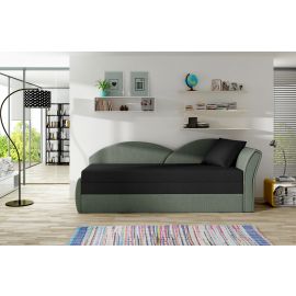 Eltap Aga Retractable Corner Sofa 80x218x77cm Right Corner Black/Green (Ag12) | Beds | prof.lv Viss Online