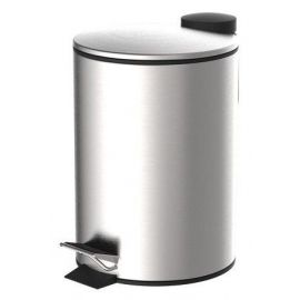Eisl BA0300 Bathroom Waste Bin (Trash Can) with Pedal 3l Silver | Bathroom waste bins | prof.lv Viss Online