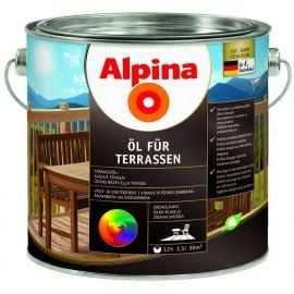 Alpina Oil for Terraces and Garden Furniture Medium Dark | Paints, varnish, wood oils | prof.lv Viss Online