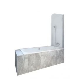 Rubineta RUB-501 70x150 Rectangular Bath Screen 70x150cm Transparent White (541126) | Bath screens | prof.lv Viss Online