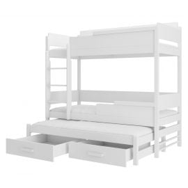 Adrk Queen Children's Bed 97x210x186cm, Without Mattress, White (CH-QUE-W-200) | Beds | prof.lv Viss Online