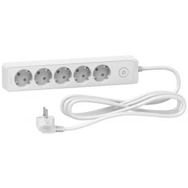 Schneider Electric ST9453W Extended Socket with Ground and Switch 5-V, 3m, White | Extension Cord | prof.lv Viss Online