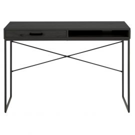 Журнальный столик Home4You Seaford, 110x45x75 см, черный (AC90615) | Косметические столы | prof.lv Viss Online