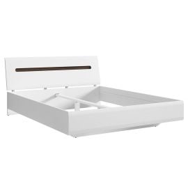 Черно-красно-белая кровать Azteca Trio размером 160x200 см, без матраса, белая | Двуспальные кровати | prof.lv Viss Online